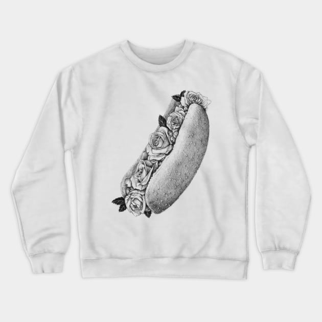 Hot Dog Crewneck Sweatshirt by mikekoubou